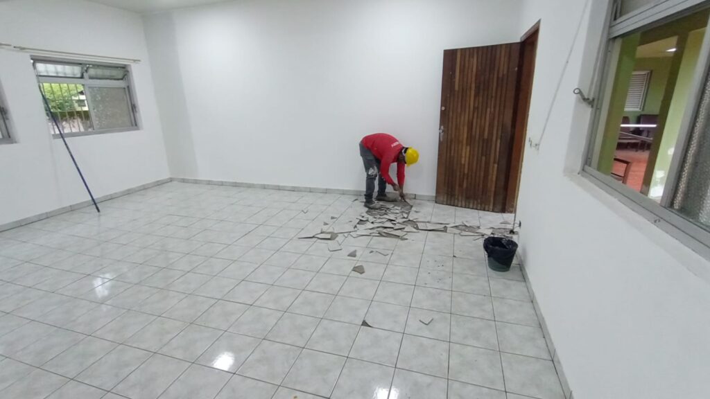 Calçada em piso intertravado